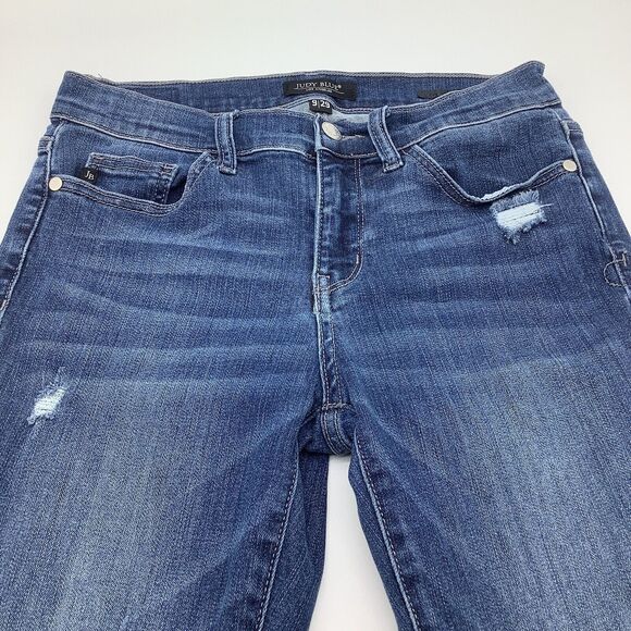 Judy Blue Womens JB8263DK Distressed Denim Jeans Blue Size 9/29 - Picture 2 of 11